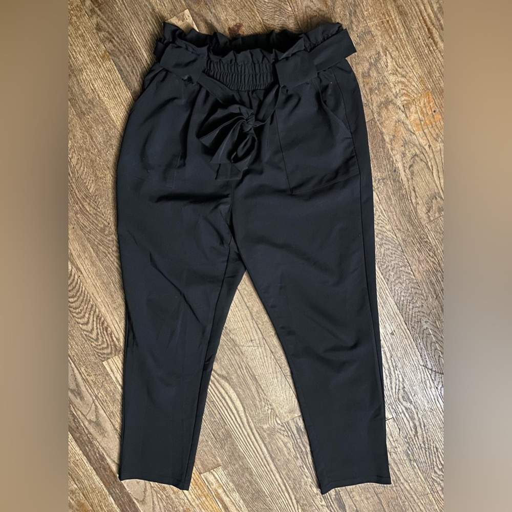 Grace Karin High-Waisted Women's Pants / Size M / BLACK / Ankle Cropped